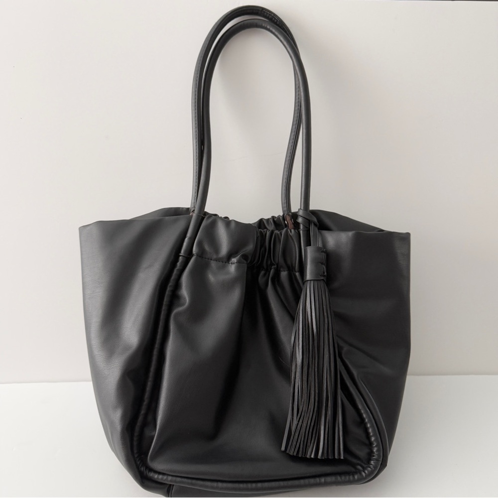 Collection18 Black Tassel Handbag